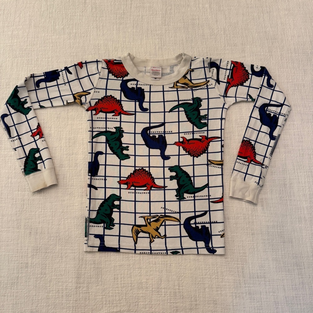 Hanna Andersson Dinosaur Print Pajama Top, size 140 cm, Organic Cotton